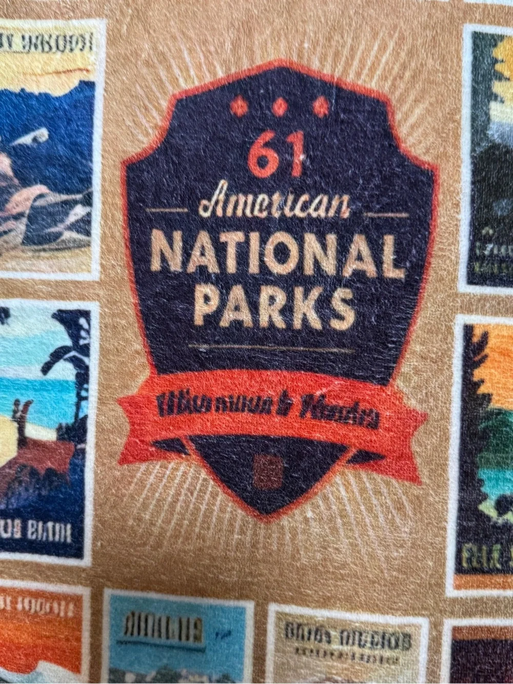 61 American National Parks Wall Tapestry - Multicolor Throw Blanket Plush